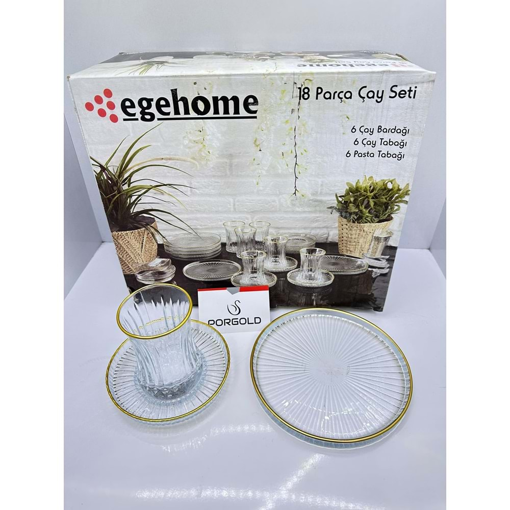 EGEHOME 18 PARÇA OSLO ÇAY SETİ