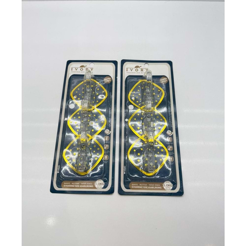 IVOASK344 - AKRİLİK YAPIŞKANLI ASKI 3'LÜ