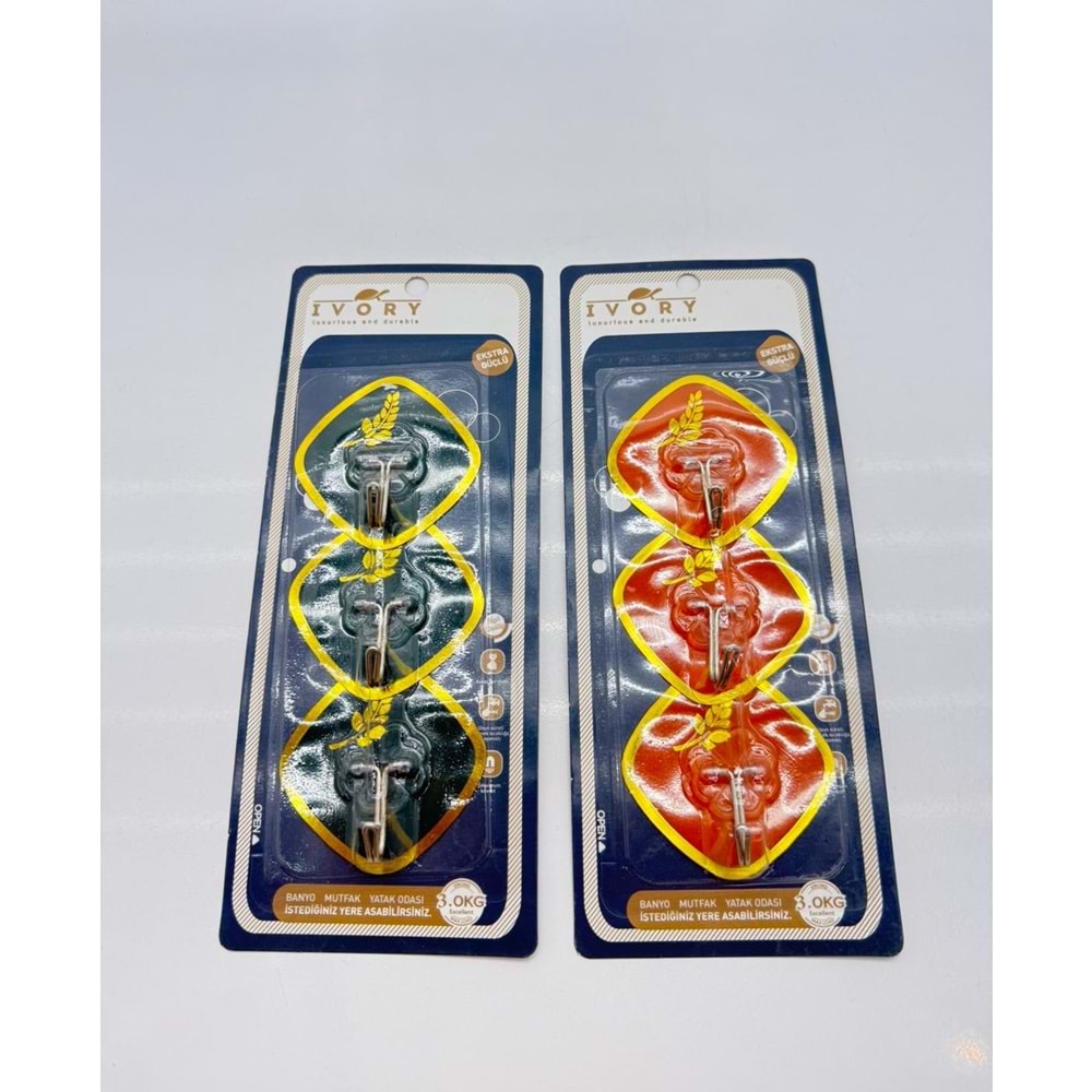 IVOASK347 - METAL KANCALI YAPIŞKANLI ASKI AKRİLİK