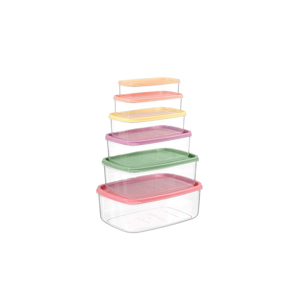 AK-528 SWEET ŞEFFAF SAKLAMA KABI 6'LI KL:12