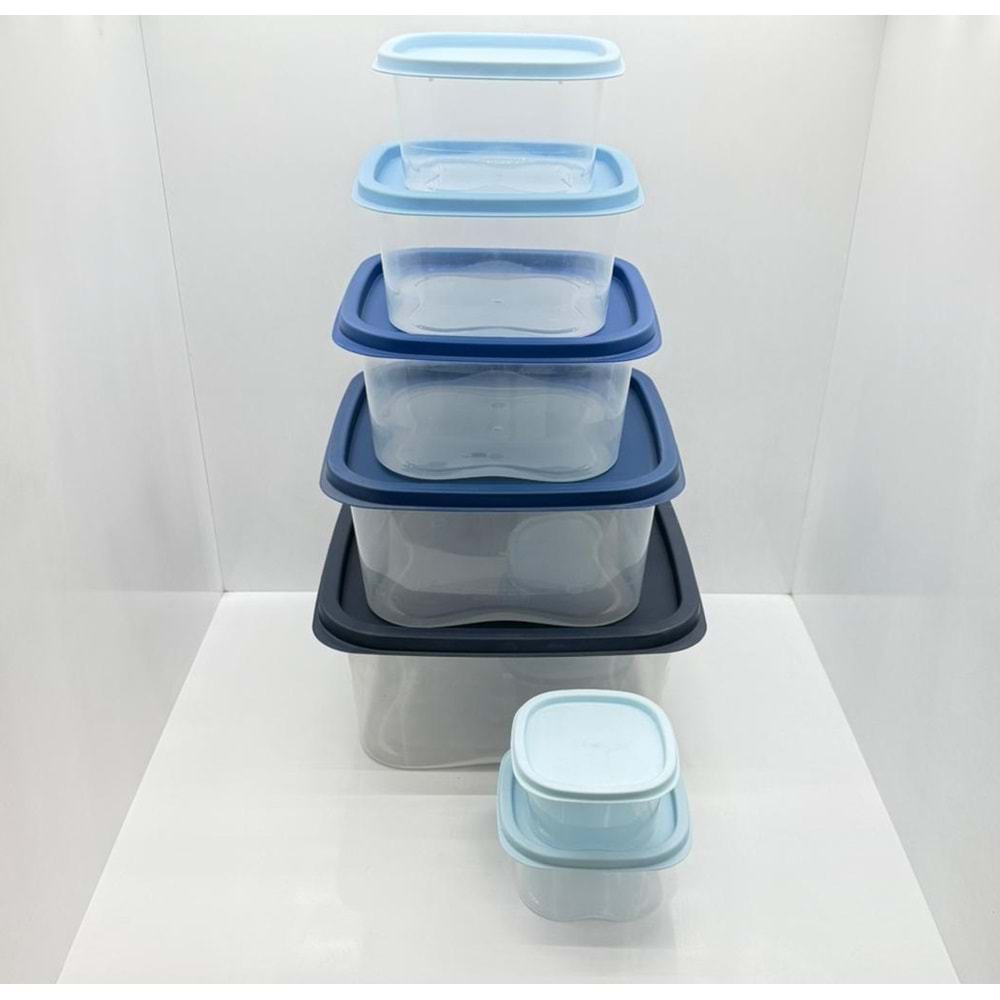 BEE-6283 KARE RENKLİ SAKLAMA KABI 7'Lİ KL:6