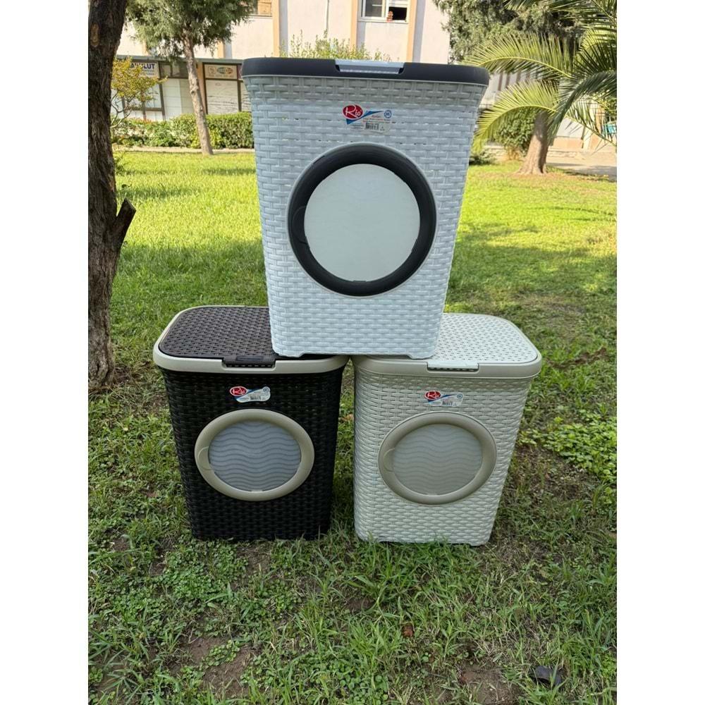 1038 RİO BAMBU MODERN ÇAMAŞIR SEPETİ 65 LT