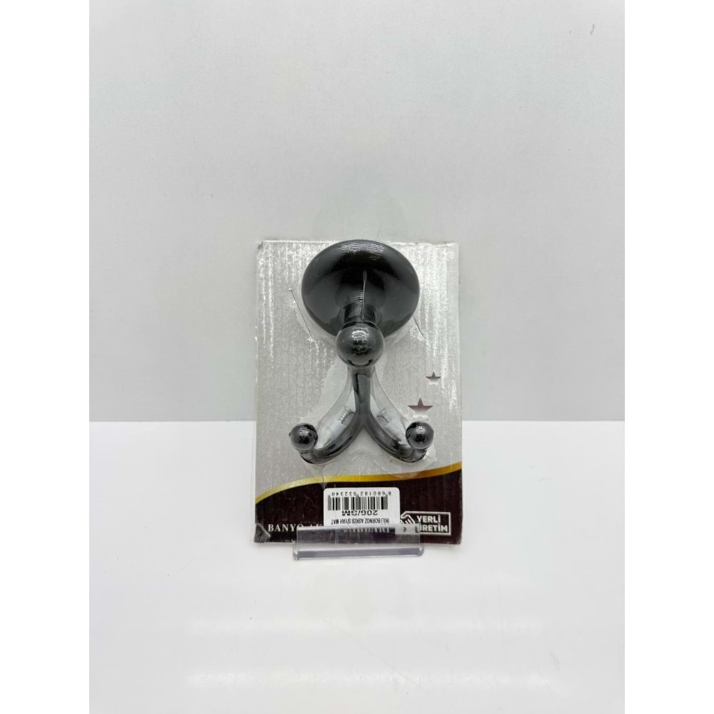 206 - SM İKİLİ BORNOZ ASKI SİYAH MAT