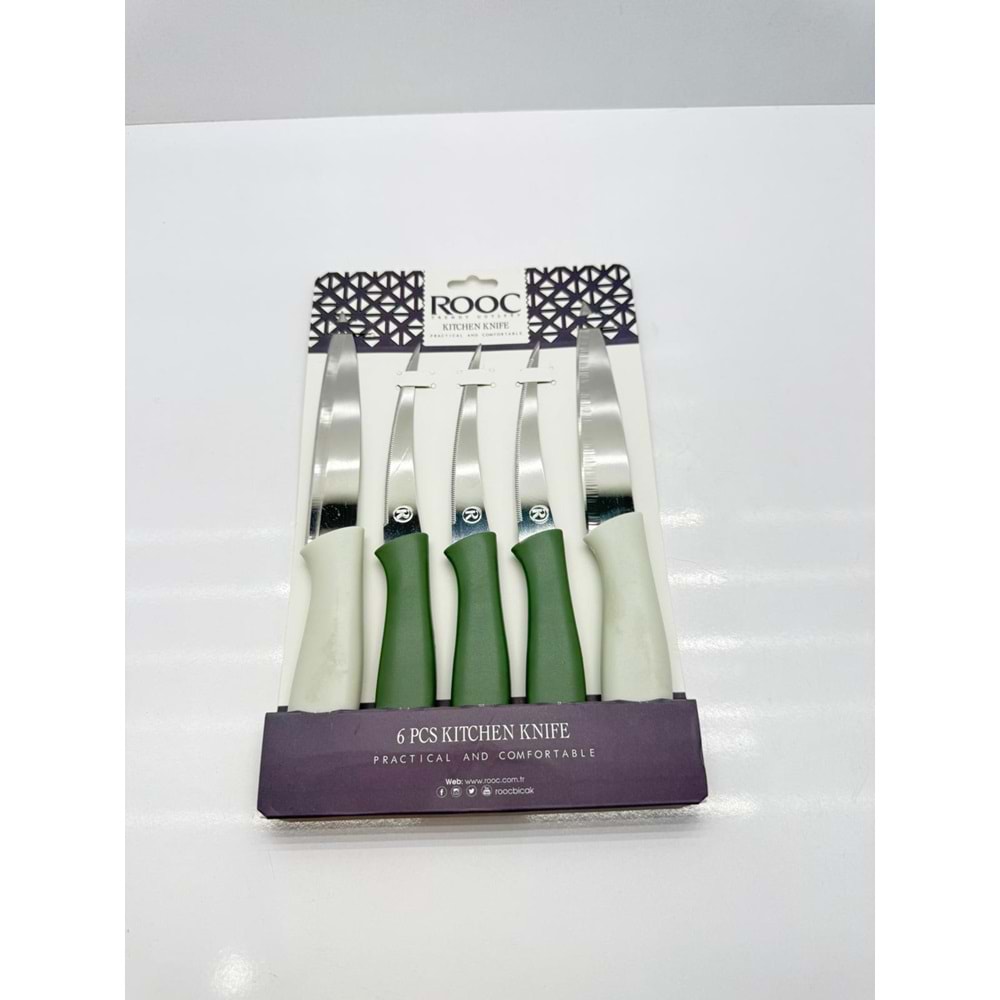 ROOC-MR-55 SEBZE MEYVE BIÇAK SETİ 5'Lİ