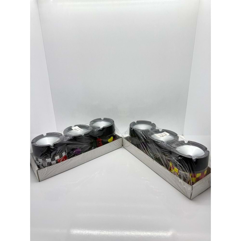 STR - CAM KÜLLÜK 3'LÜ METAL İÇLİ