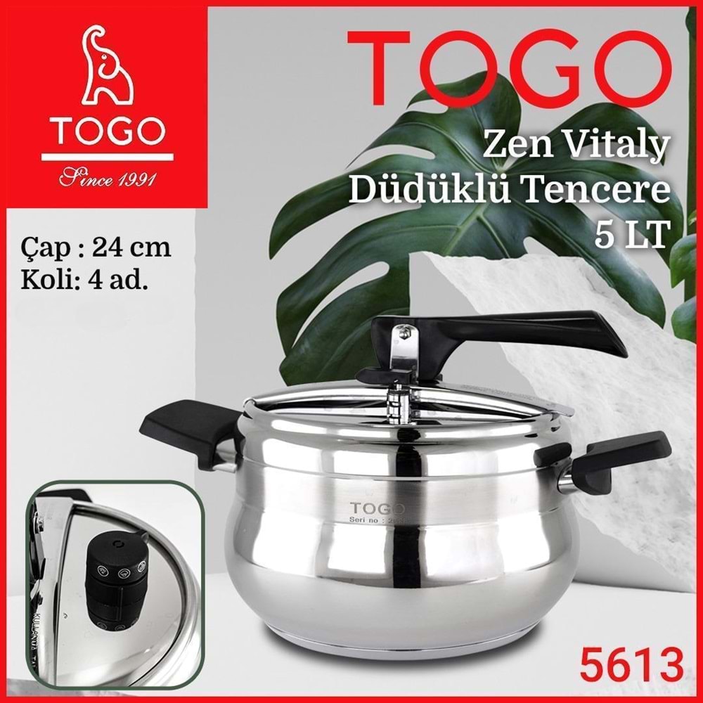 TOGO5613 - VİTALY PATLAMAZ DÜDÜKLÜ 5 LT KL:4
