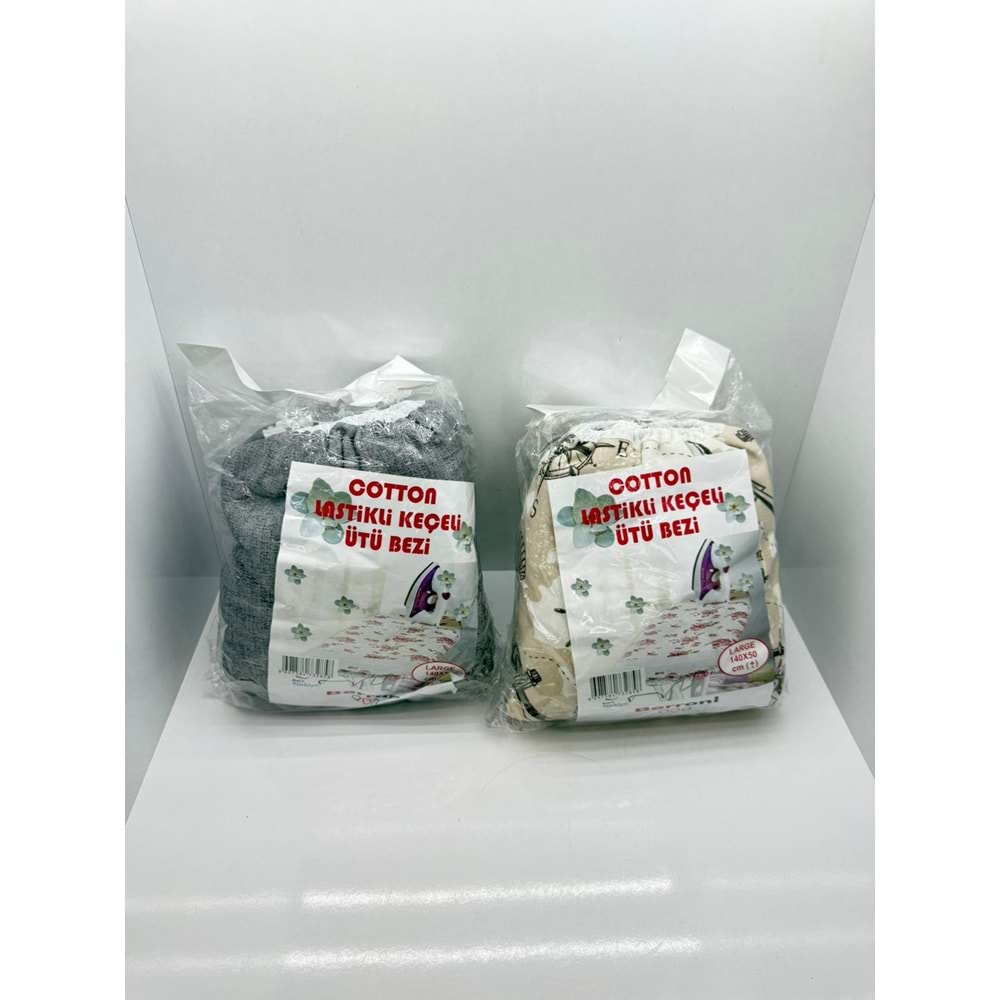 COTTON LASTİKLİ KEÇELİ ÜTÜ MASASI ÖRTÜSÜ