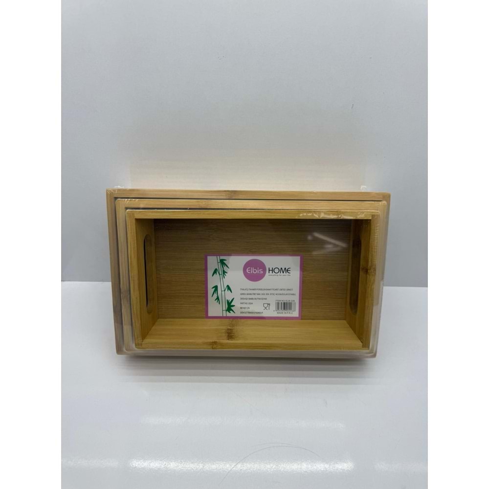 ELB-226 BAMBU 3'LÜ SUNUM TEPSİSİ