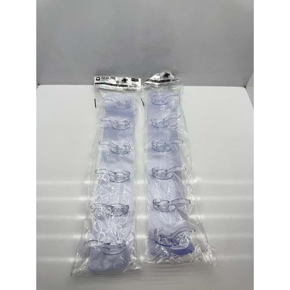 PBT-117 YAPIŞKANLI 6'LI PLASTİK ASKILIK