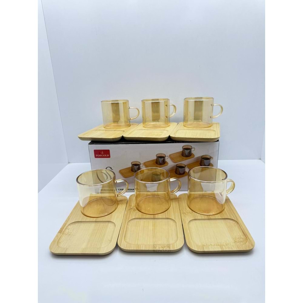 ALCB120-12A LÜSTERLİ 6'LI FİNCAN TAKIMI KL:12