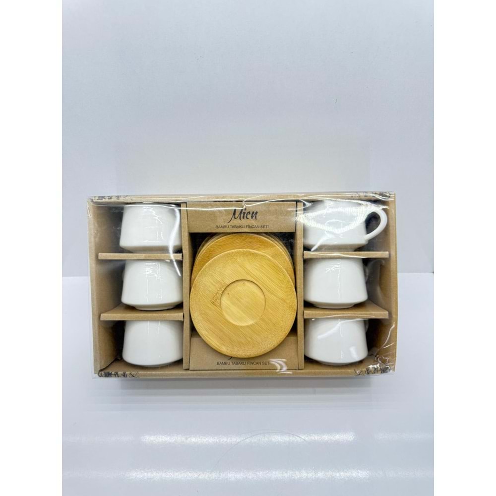 MİEN23402 - BAMBU TABAKLI FİNCAN TAKIMI KL:12