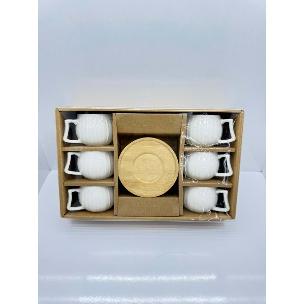 MLD247 - BAMBU TABAKLI FİNCAN TAKIMI KL:12