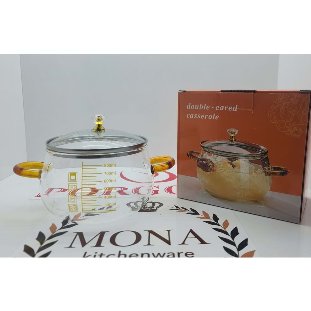 Q8771-1 KULPLU CAM TENCERE 0.8 LT