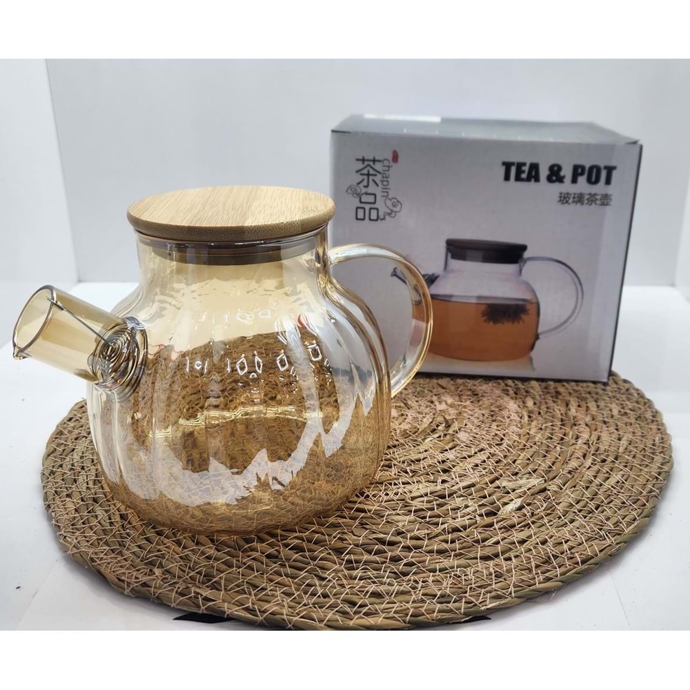 ZGBLH-201 CAM DEMLİK BAMBU KAPAK 1.000 ML