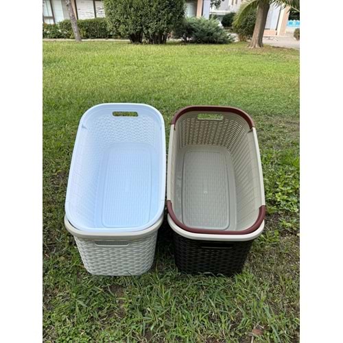 1042 RİO BAMBU MODERN ÇAMAŞIR SEPETİ 40 LT