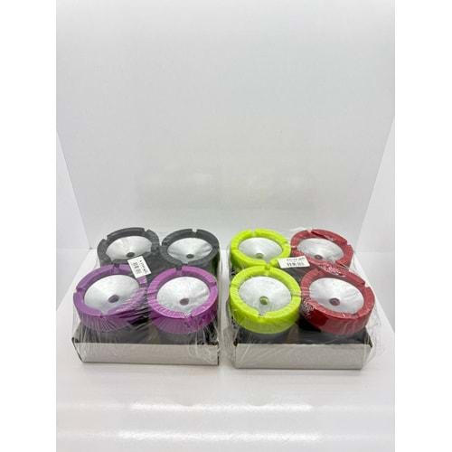 STR - PLASTİK KÜLLÜK 4'LÜ METAL İÇLİ