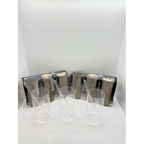 PBT-147 PİPETLİ CAM BARDAK 3'LÜ 390 ML