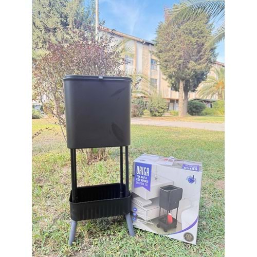 AR-052 TEK RAFLI AYAKLI ÇÖP KOVASI