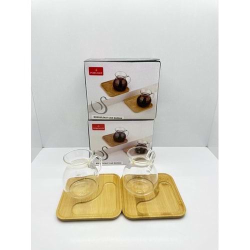 ALCB180-4C ÇAY SETİ 4 PARÇA KARE TABAK KL:36