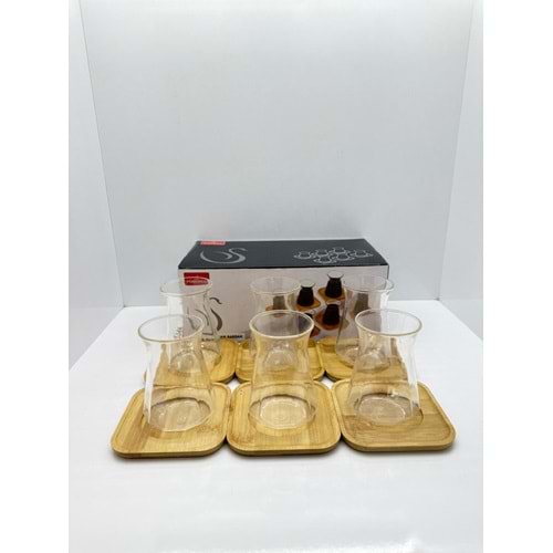 ALCB180-12D ÇAY SETİ 12 PARÇA KARE TABAK KL:12