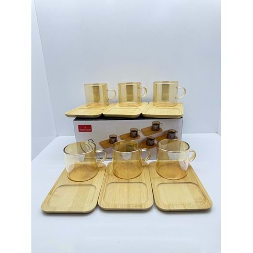 ALCB120-12A LÜSTERLİ 6'LI FİNCAN TAKIMI KL:12