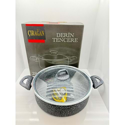 ÇIRAĞAN GRANİT DERİN TENCERE 28 CM