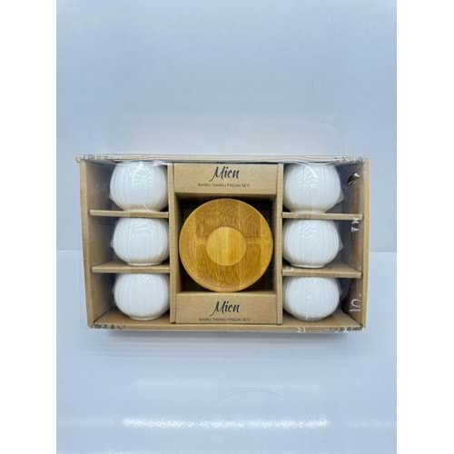 MİEN23401 - BAMBU TABAKLI FİNCAN TAKIMI KL:12