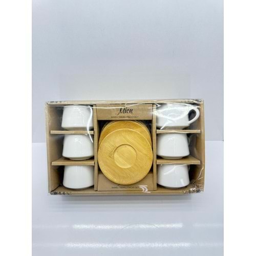 MİEN23402 - BAMBU TABAKLI FİNCAN TAKIMI KL:12