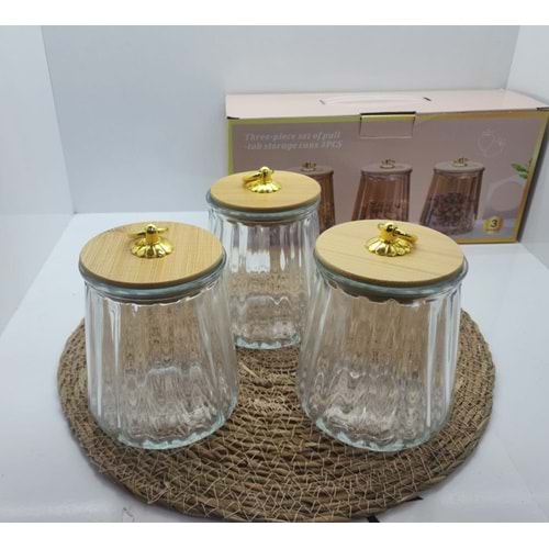 Y2032-3A CAM KAVANOZ SETİ 3'LÜ