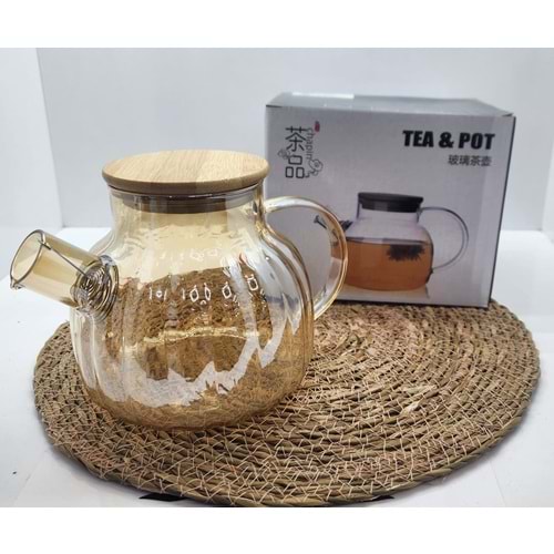 ZGBLH-201 CAM DEMLİK BAMBU KAPAK 1.000 ML