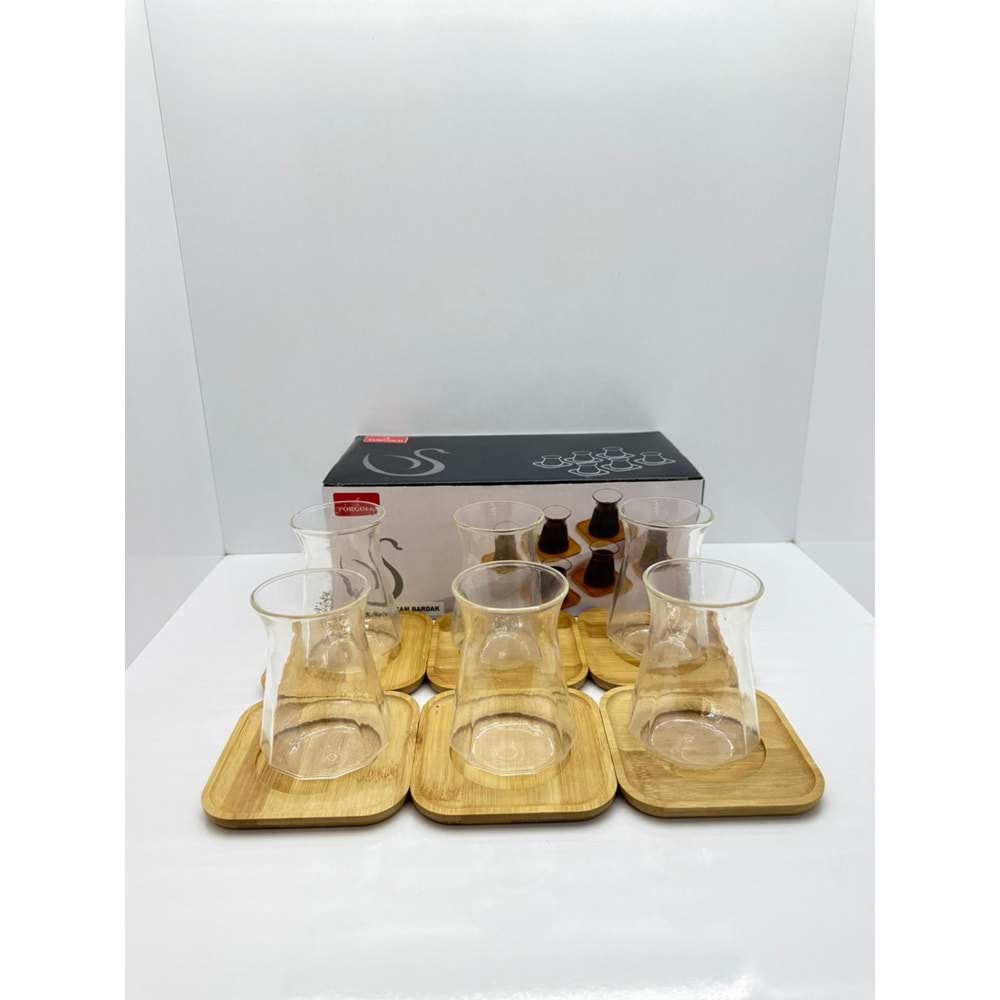 ALCB180-12D ÇAY SETİ 12 PARÇA KARE TABAK KL:12