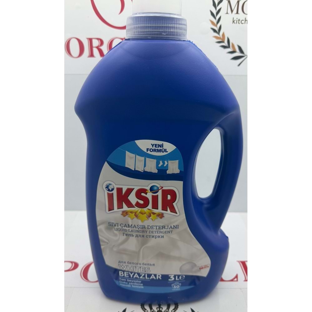 İKSİR SIVI ÇAMAŞIR DETERJANI BEYAZLAR 3 LT